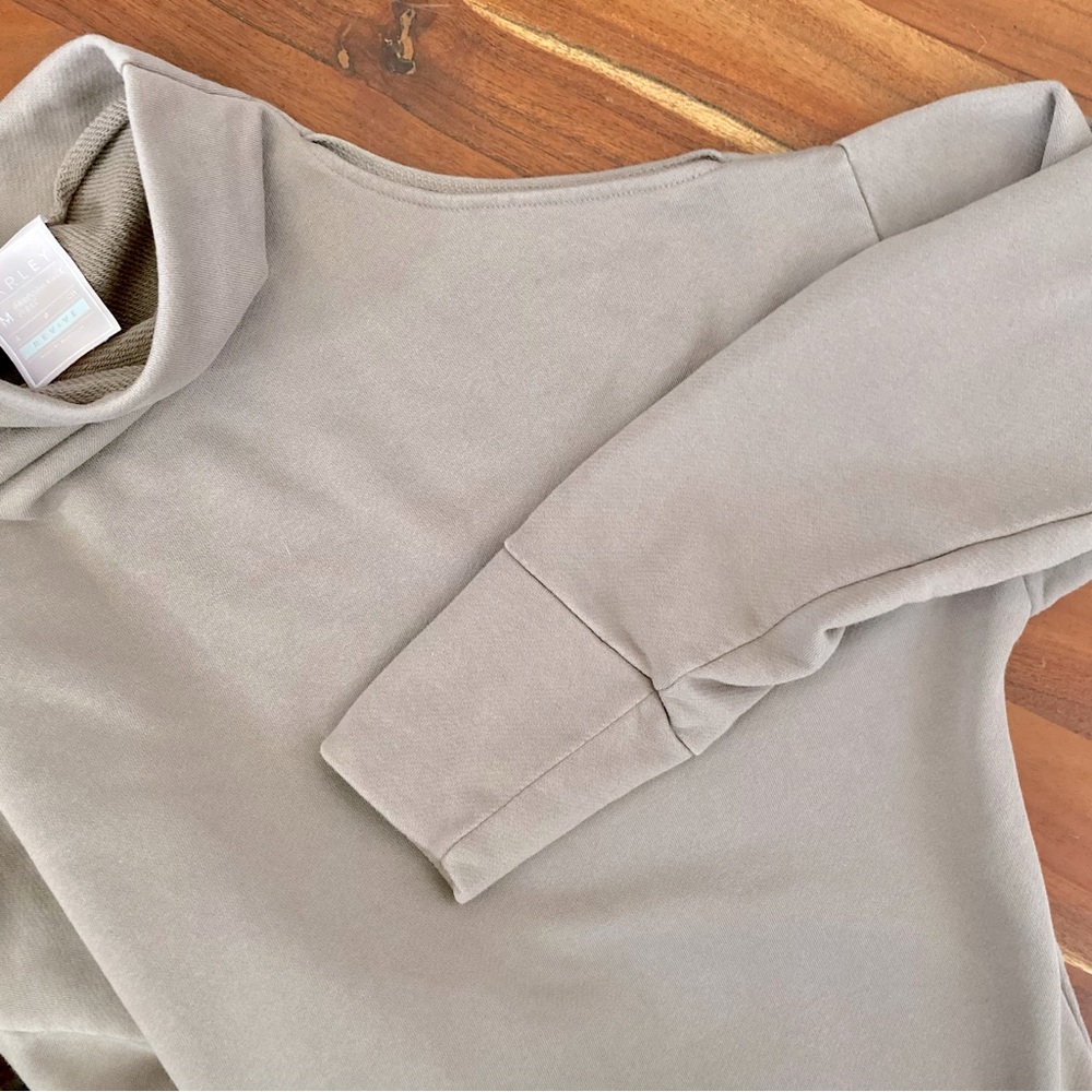 Varley Hampton Cold-Shoulder Cotton Sweatshirt